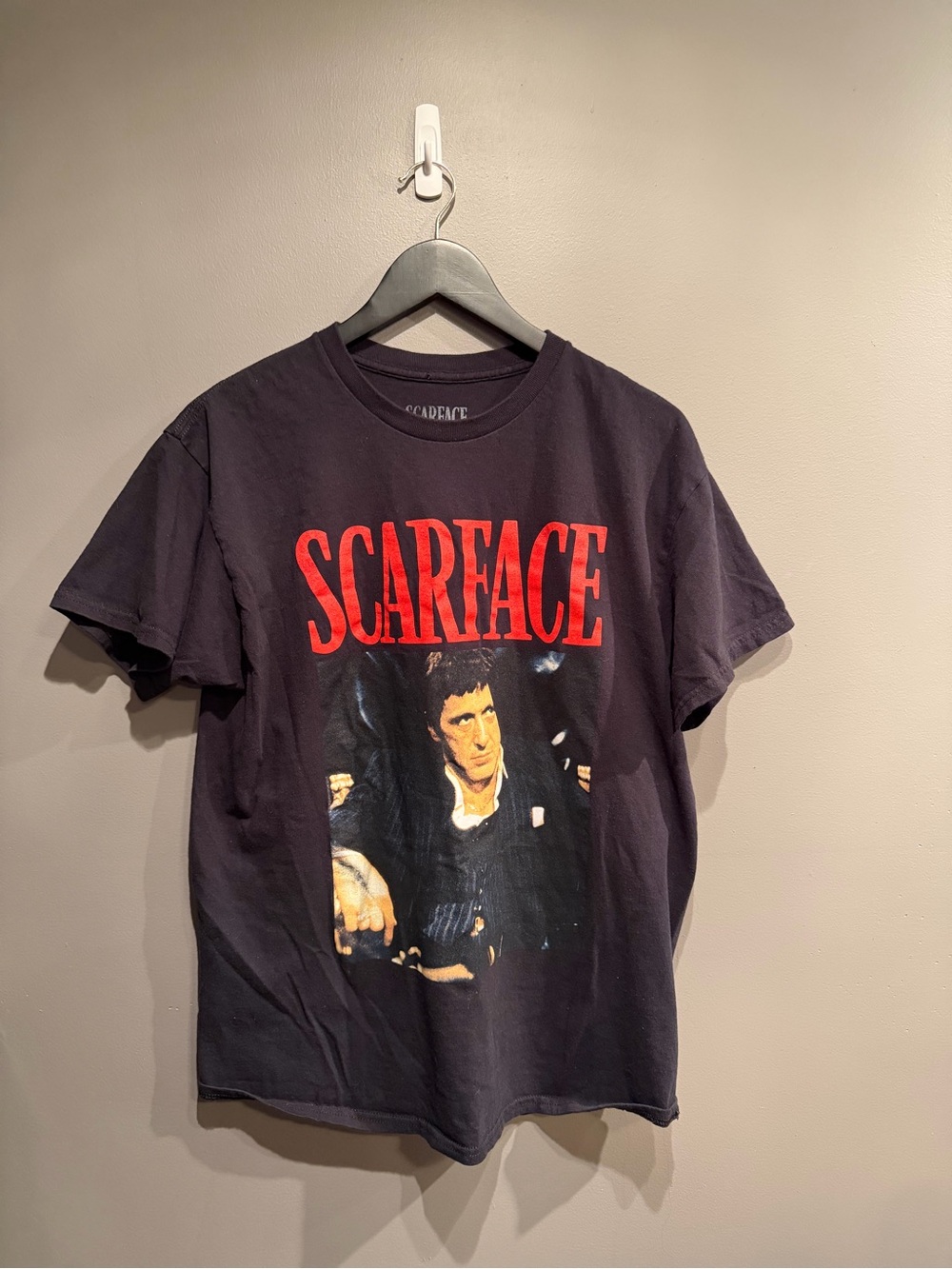Scarface Tony Montana Graphic T Shirt Mens Large Black Movie Tee Al Pacino